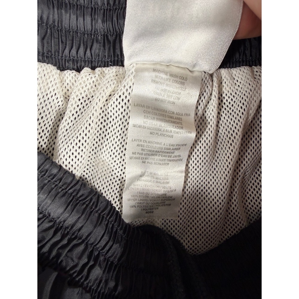 Adidas Track Pants Mens XL Black 90's Y2K Vintage 3-Stripe Nylon Wind Pants - Picture 7 of 9